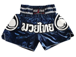 BOXSENSE タイボクシングパンツ : BXS-101-ネイビー