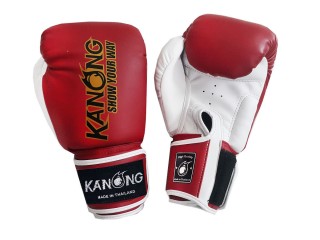 Kanong ボクシング グローブ ムエタイグローブ  : 赤