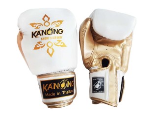 Kanong ボクシング グローブ  : Thai Power 白/ゴールド