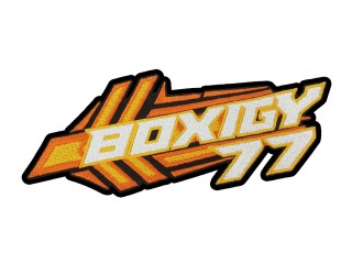 追加オプション用カスタムロゴ入り中型刺繍パッチ