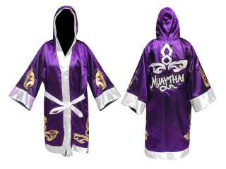 Kanong ボクシングの戦いローブ : KNFIR-143-紫の