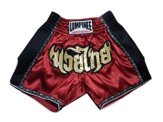 Lumpinee ムエタイパンツキッズ キック キック ボクシング パンツ 子供  : LUMRTO-003-くり色-黒-K