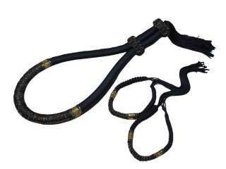 ムエタイ　モンコン + パープラチアットセット  : タイ風-黒