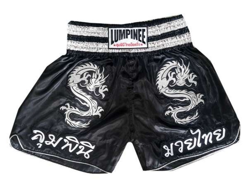 Lumpinee ムエタイパンツキッズ キック ボクシング パンツ キッズ  : LUM-038 黒-K